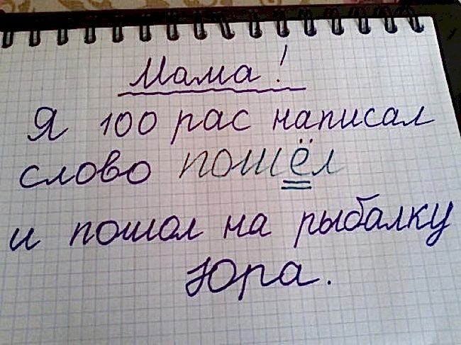 Словарные слова для детей от 7 до 12 лет